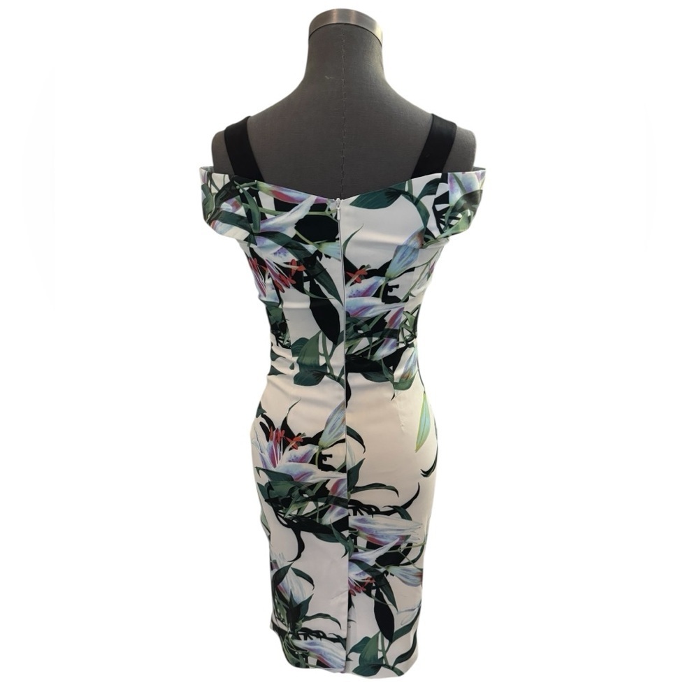 Karen Millen Lily Print Pencil Midi Dress Size 4 - Picture 8 of 13